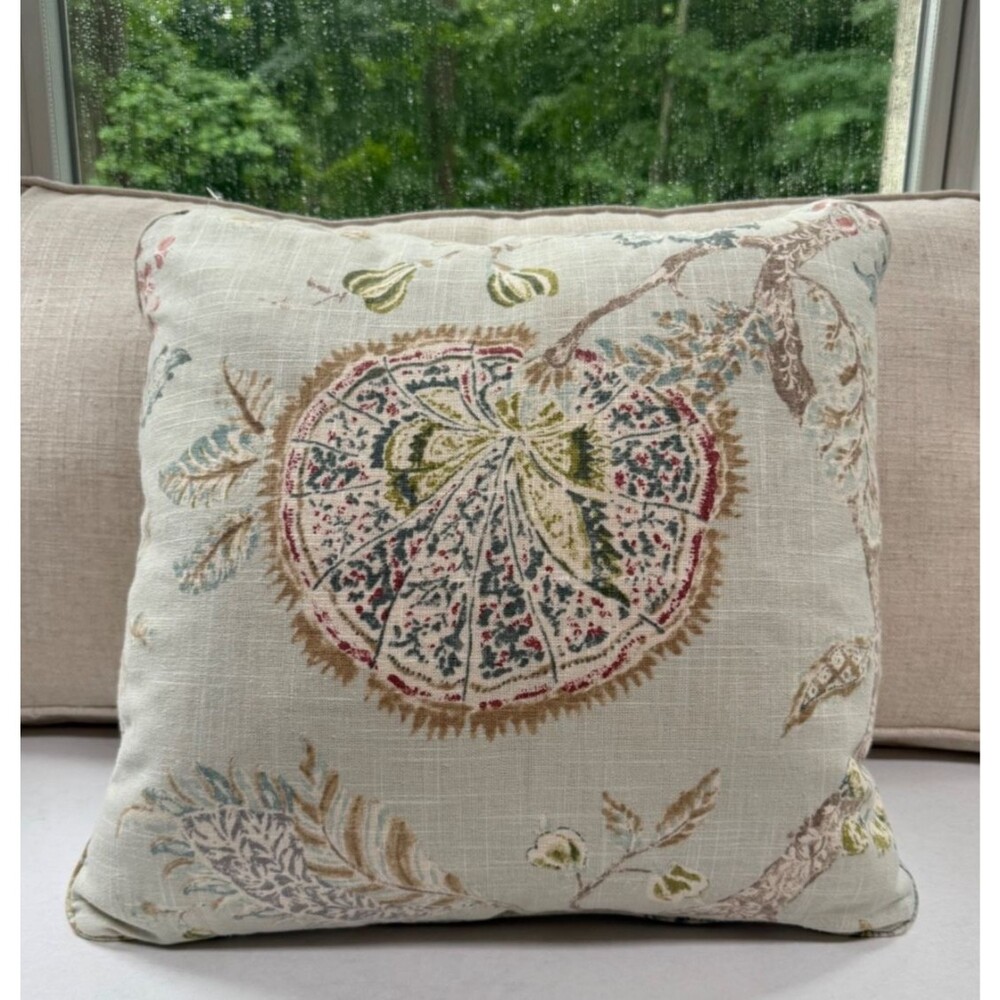 NEW Custom Made Kravet Sugarcane Pillow Cover 18" x 18" Linen Blend